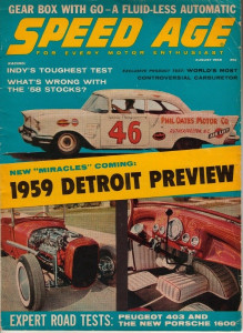 SPEED AGE 1958 AUG - NEW US CARS, PORSCHE 356A 1600 TEST, PEUGEOT 403
